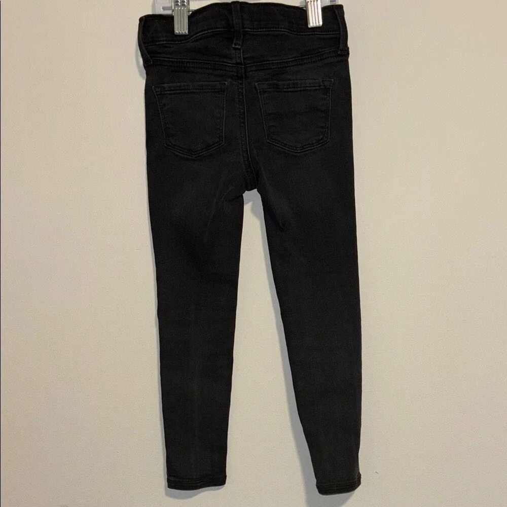 Old‎ Navy Girls Rockstar Skinny Jeans Black High Rise Button Fly Size 5